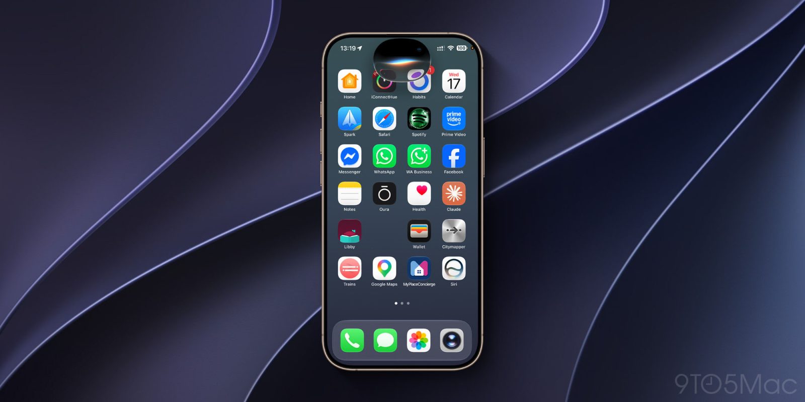 Seeing Siri AI in action has me excited for the future | A screenshot showing the new Siri AI animation and iPhone app