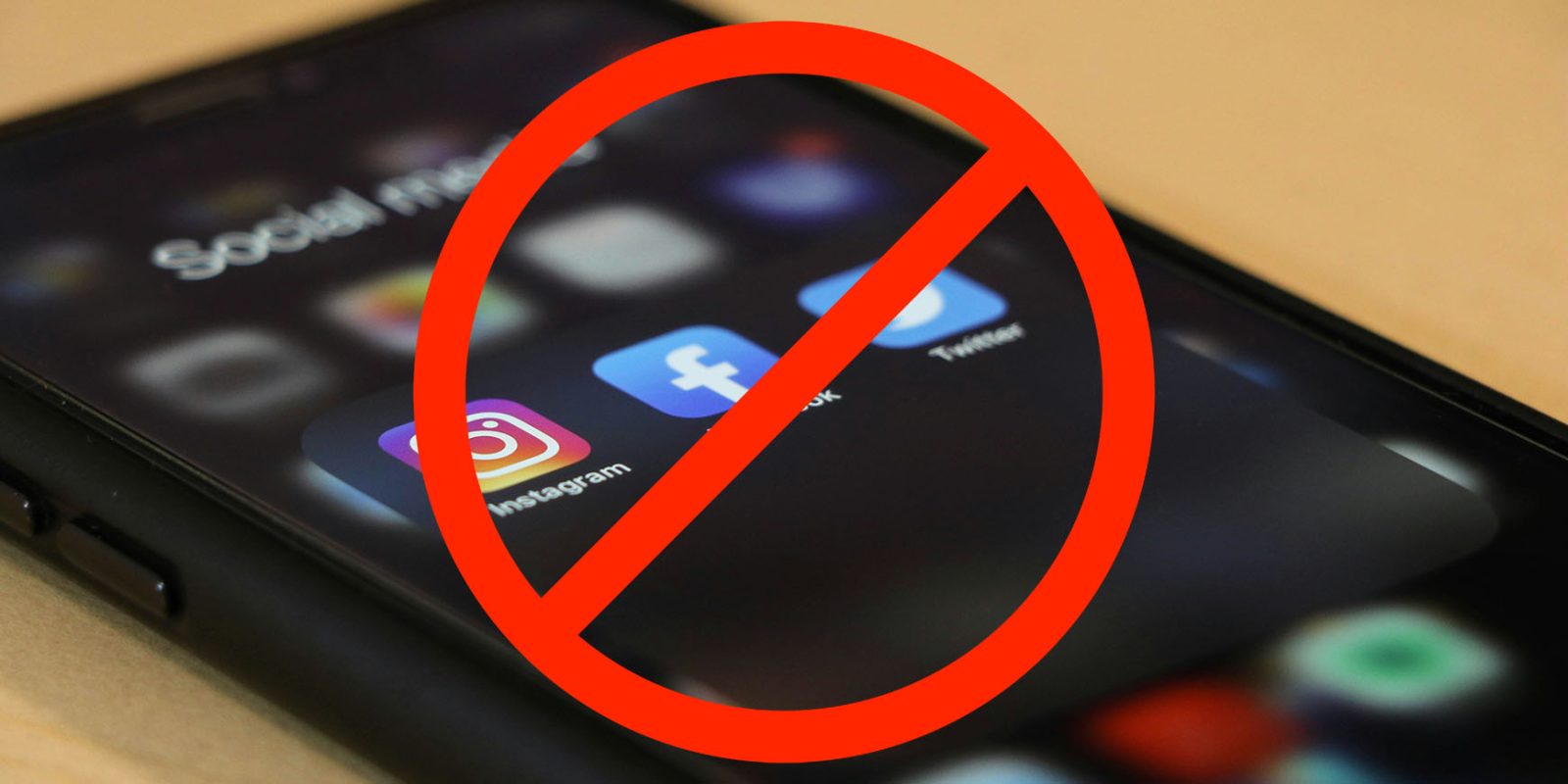UK latest country to ban kids from using social media apps | App icons with prohibited symbol