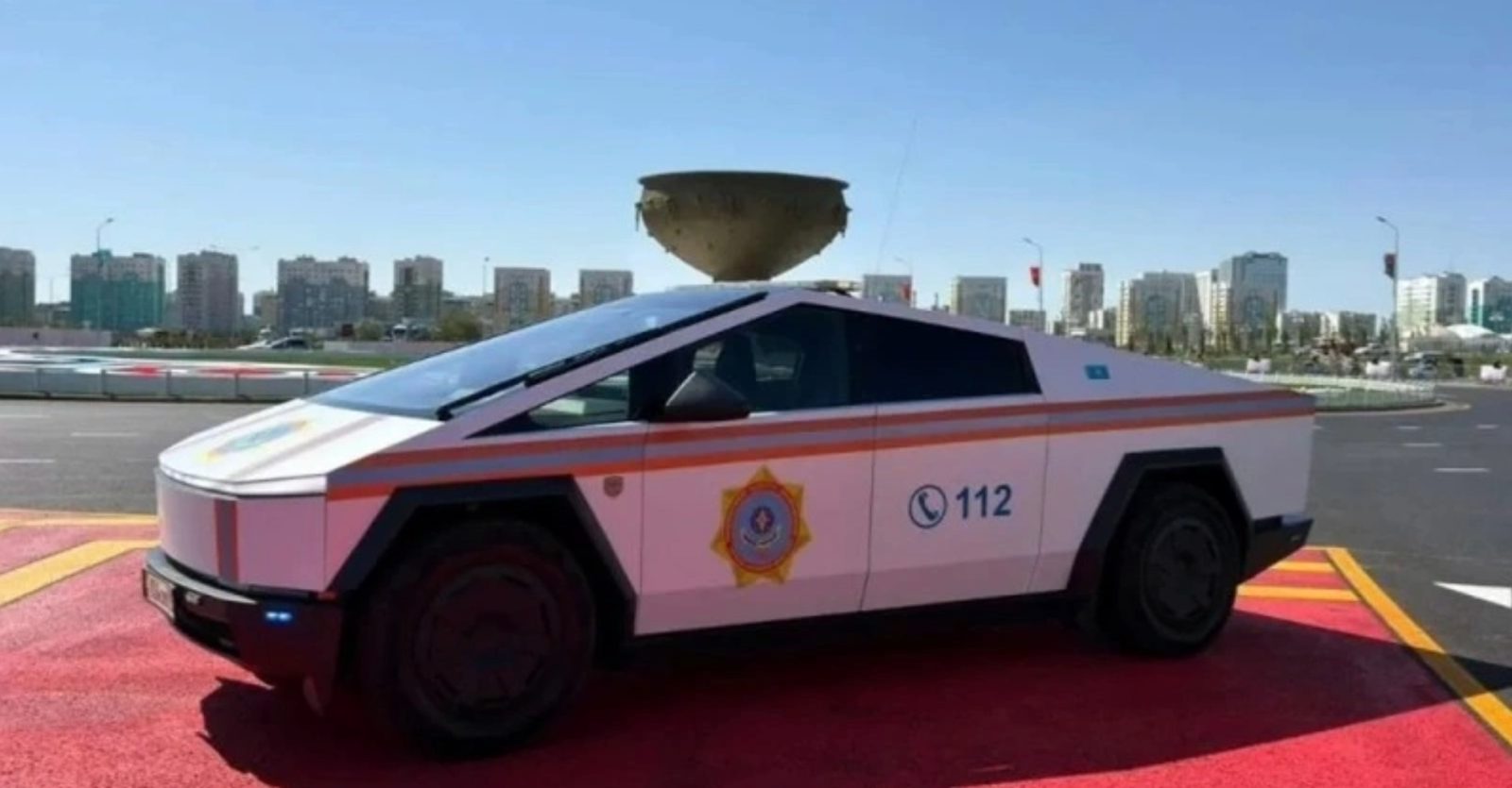 Tesla Cybertruck Kazakh emergency services
