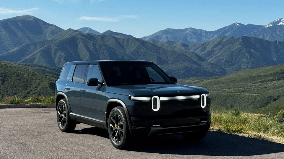 Rivian R2 mountains