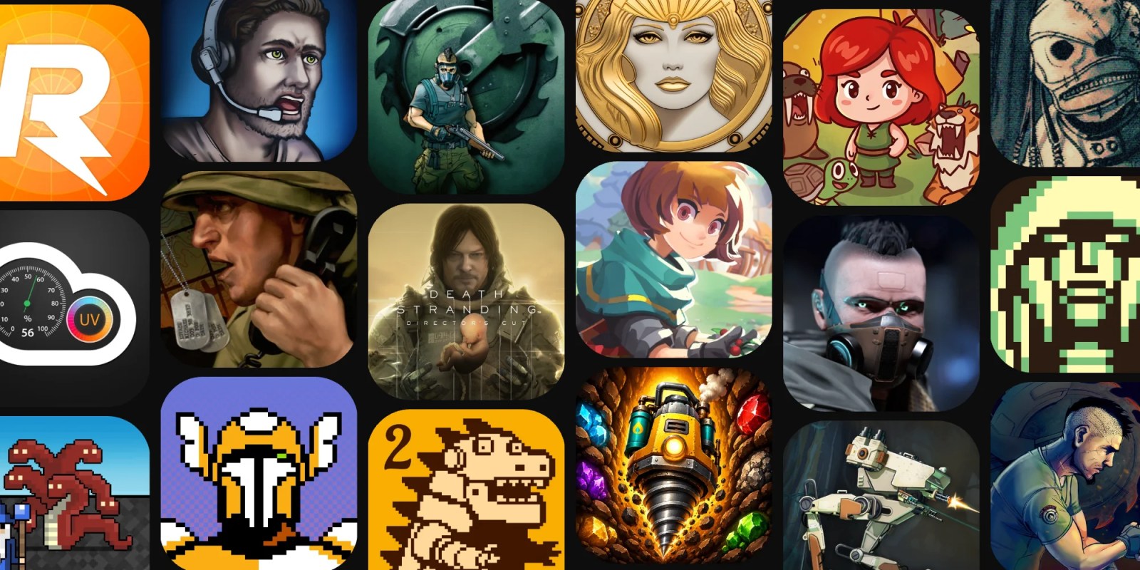 A collage of images of people and characters