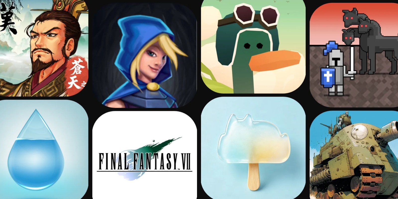 A collage of images of characters and ice cream