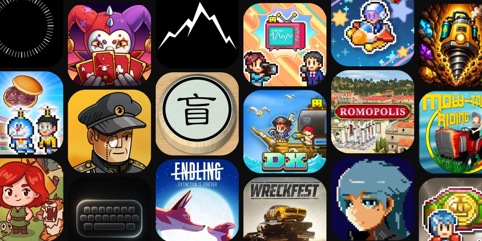 A group of icons of a video game