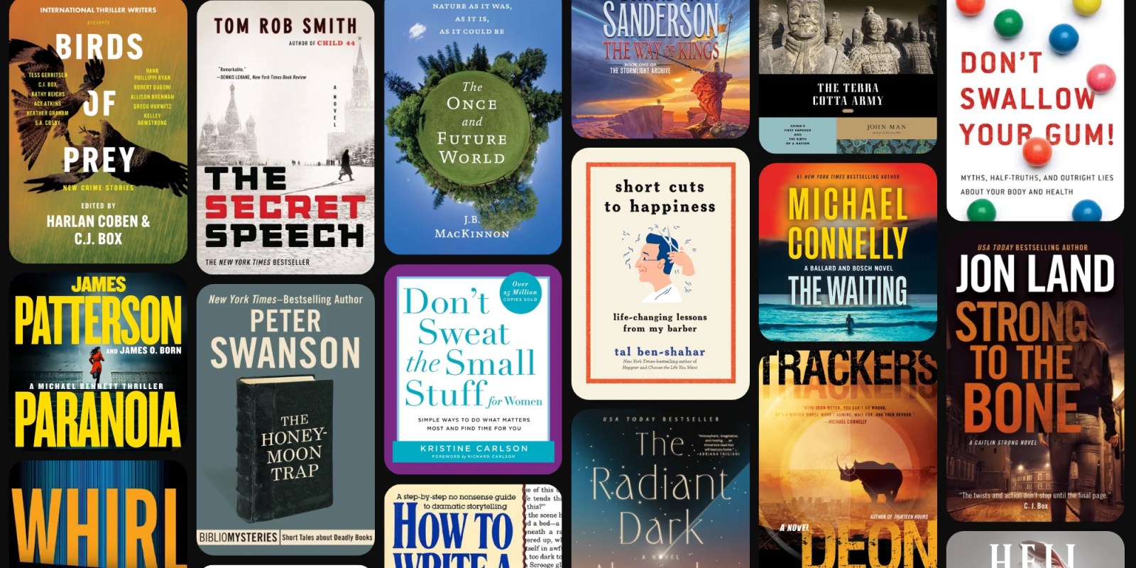 A collage of books