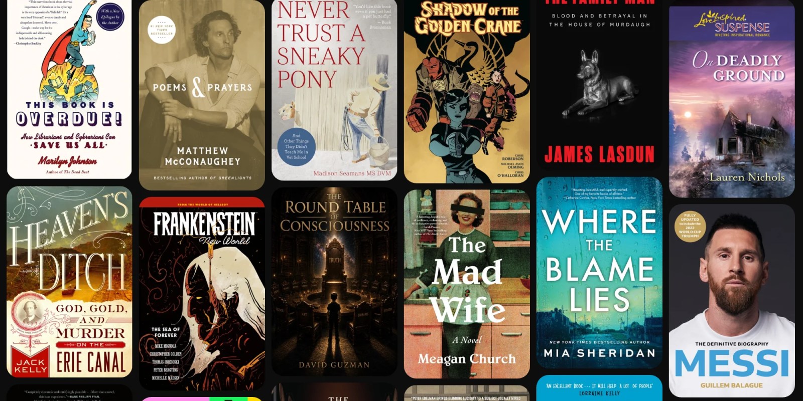A group of books on a book cover