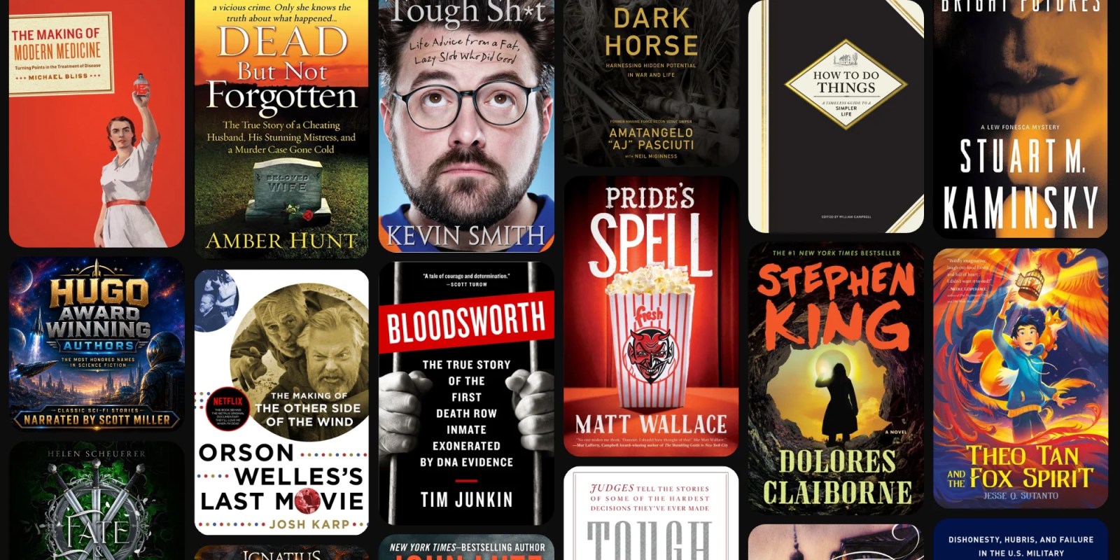 A collage of books