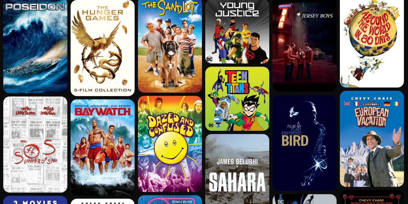 A collage of movies