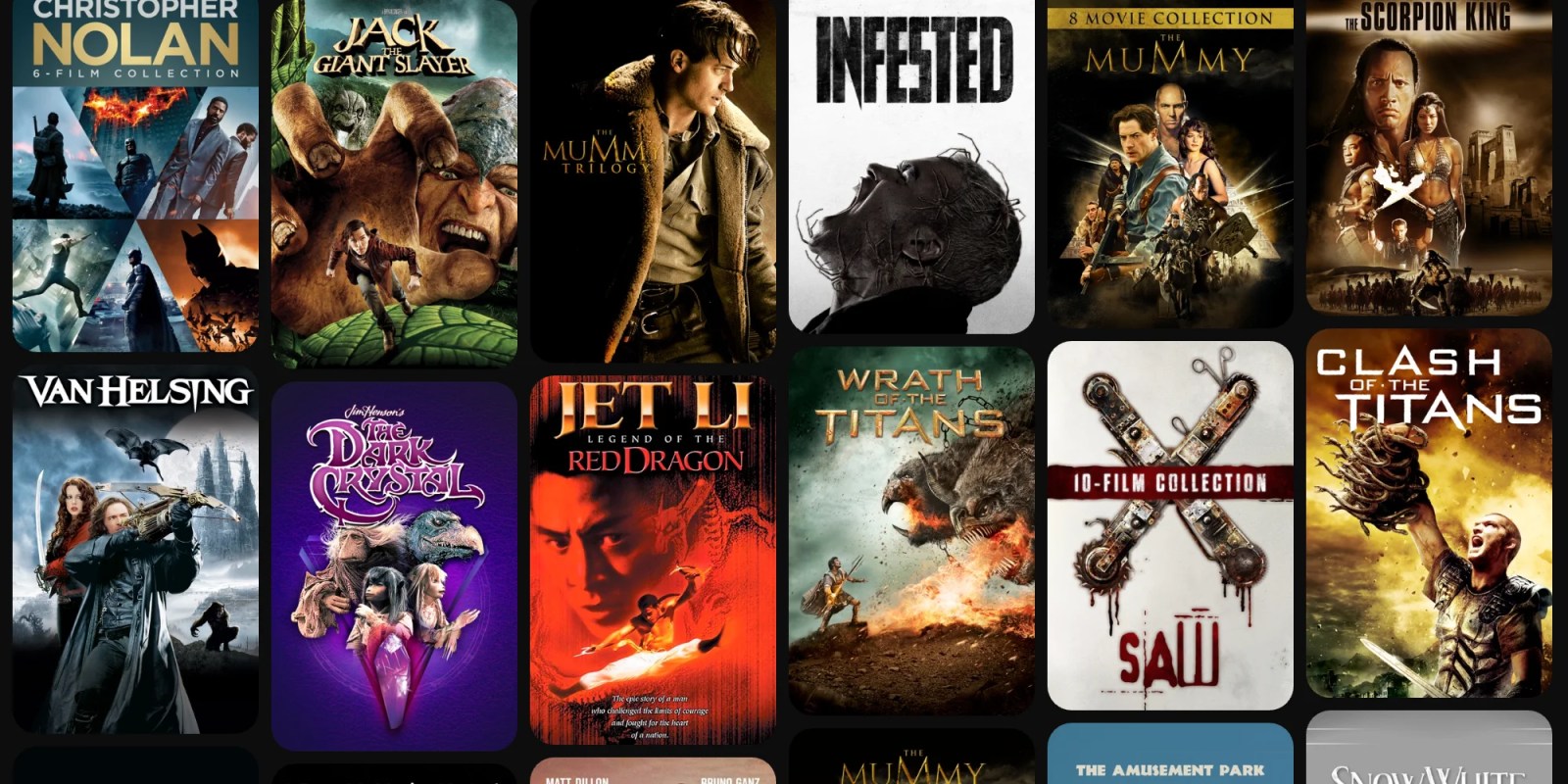 A collage of movies