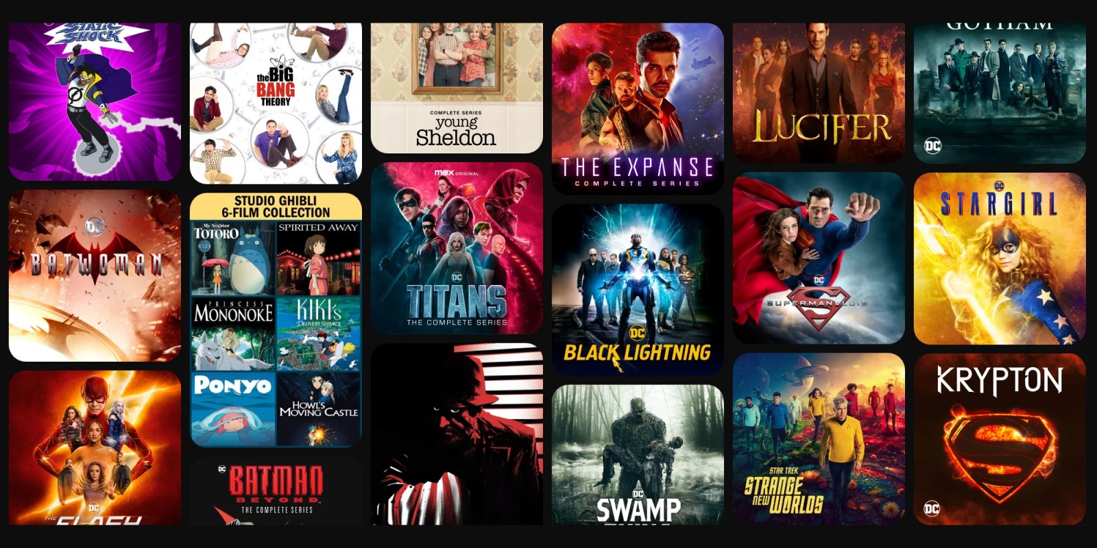A collage of movies