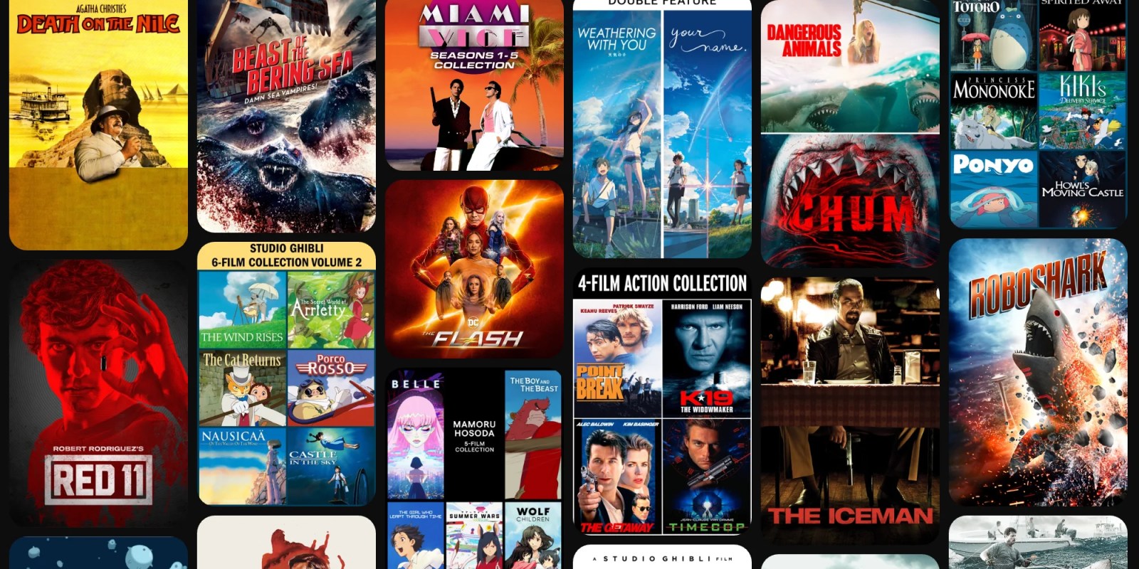 A collage of movies