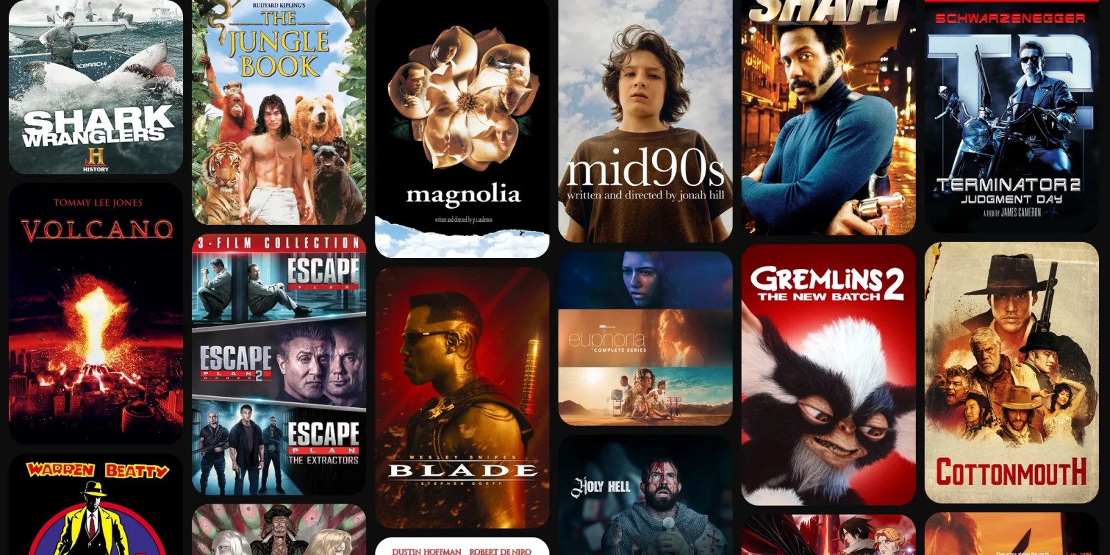 A collage of movies
