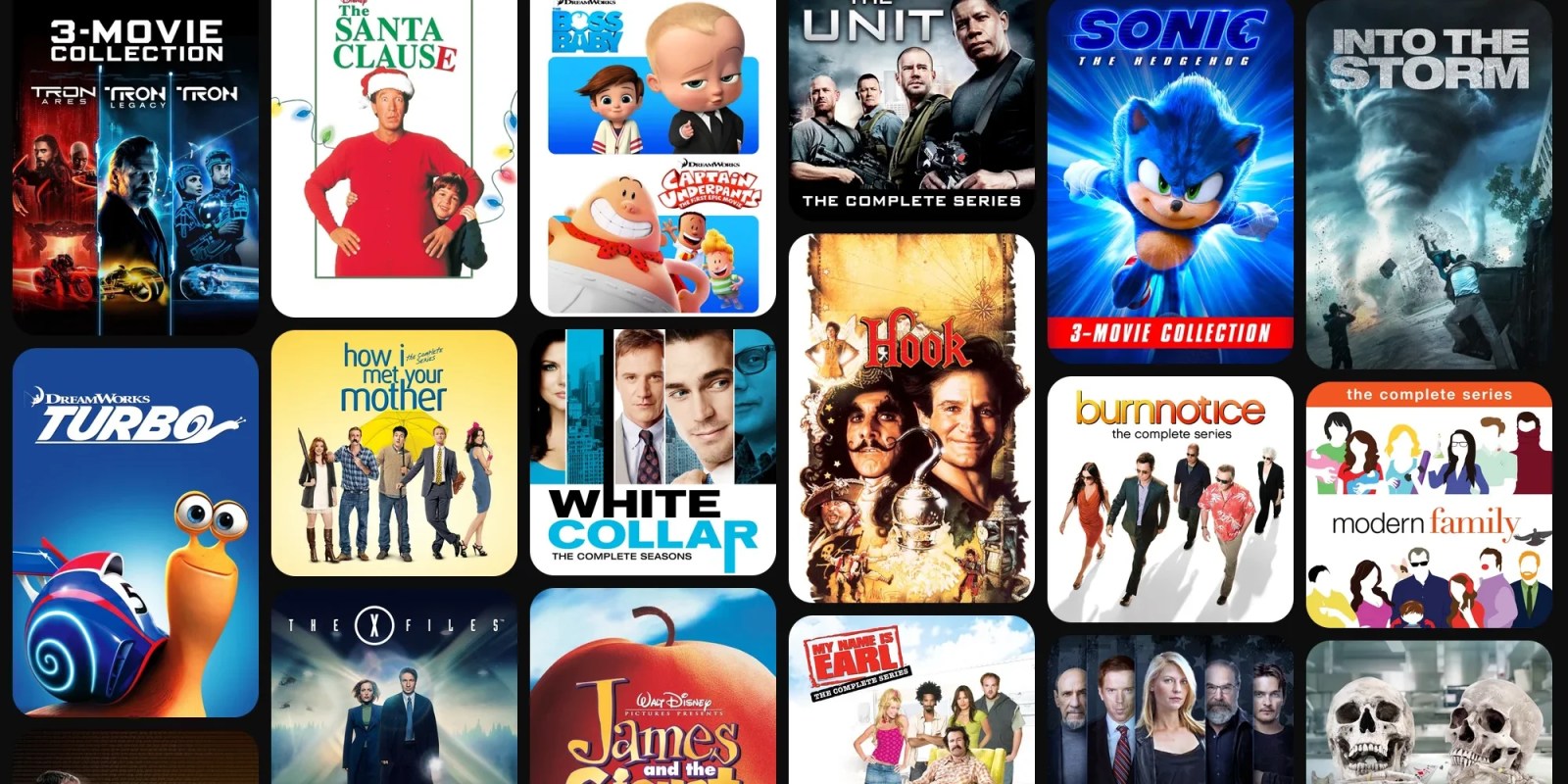 A collage of movies