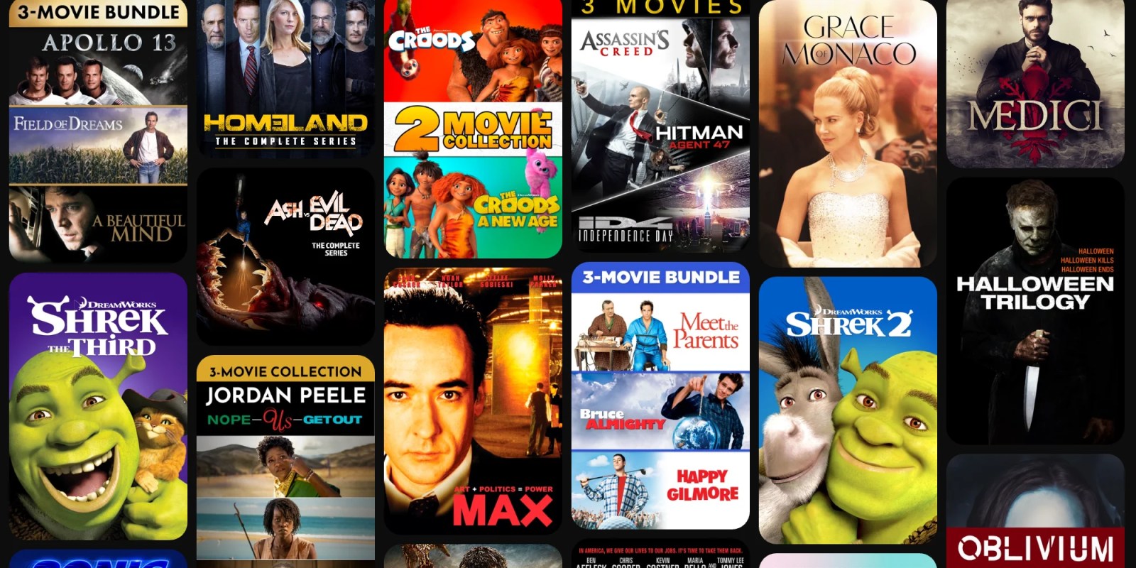 A collage of movies