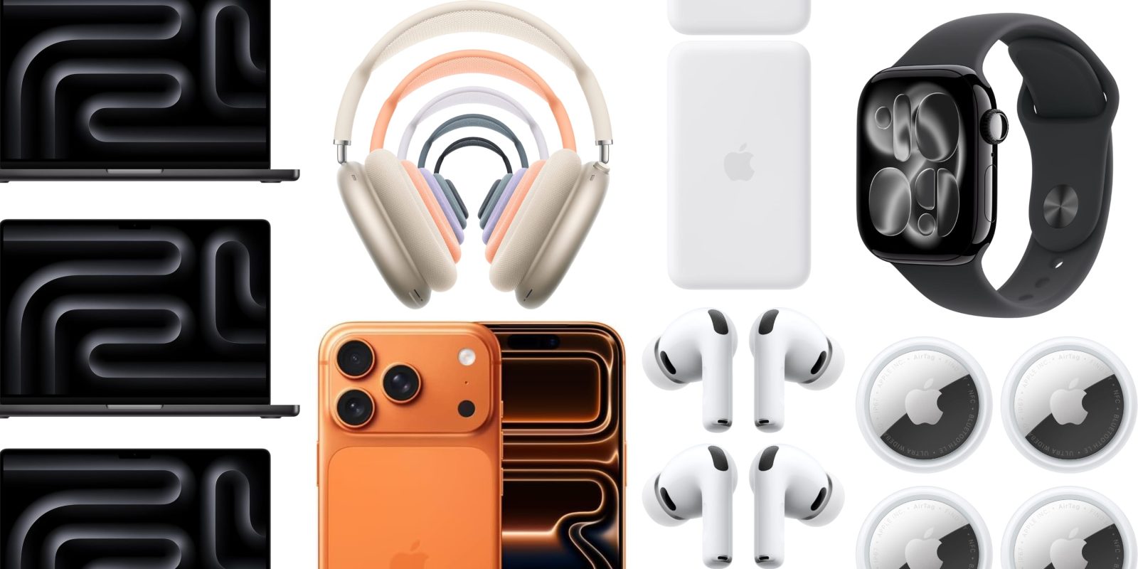 A collage of a cell phone and headphones
