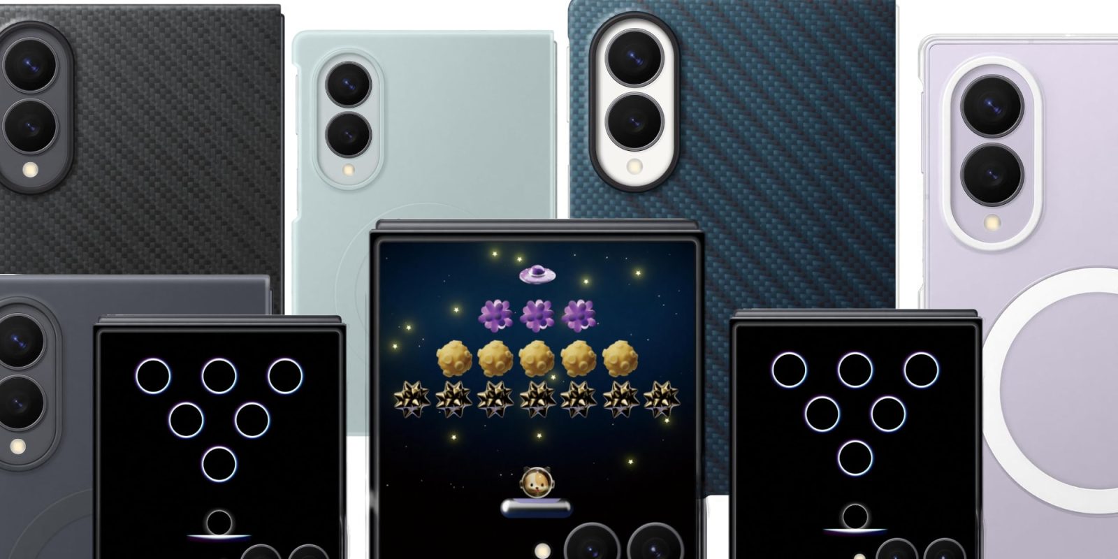 A group of cell phones