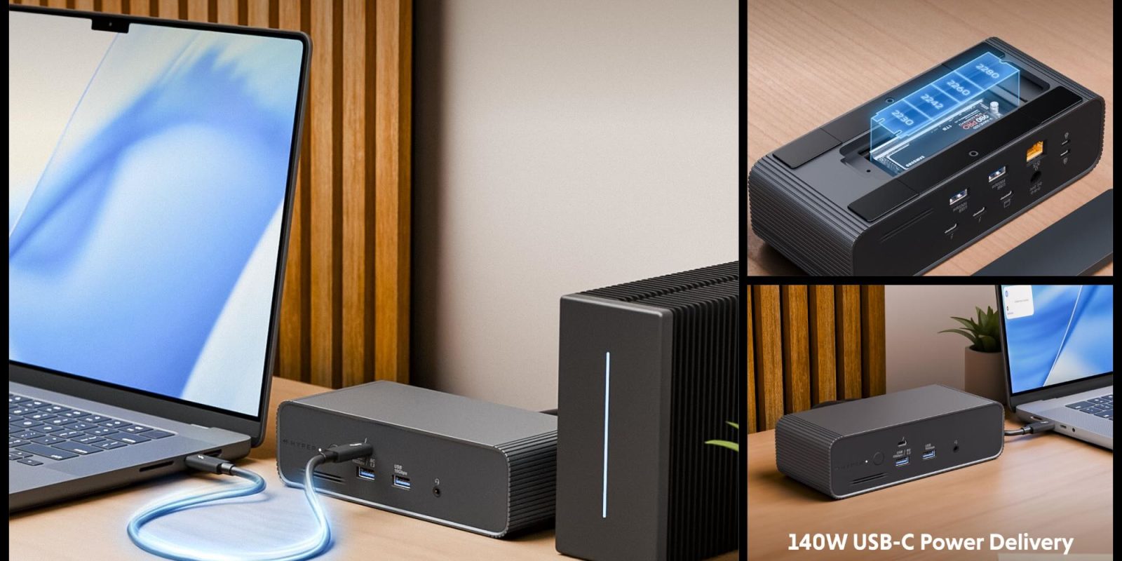 A computer on a desk
