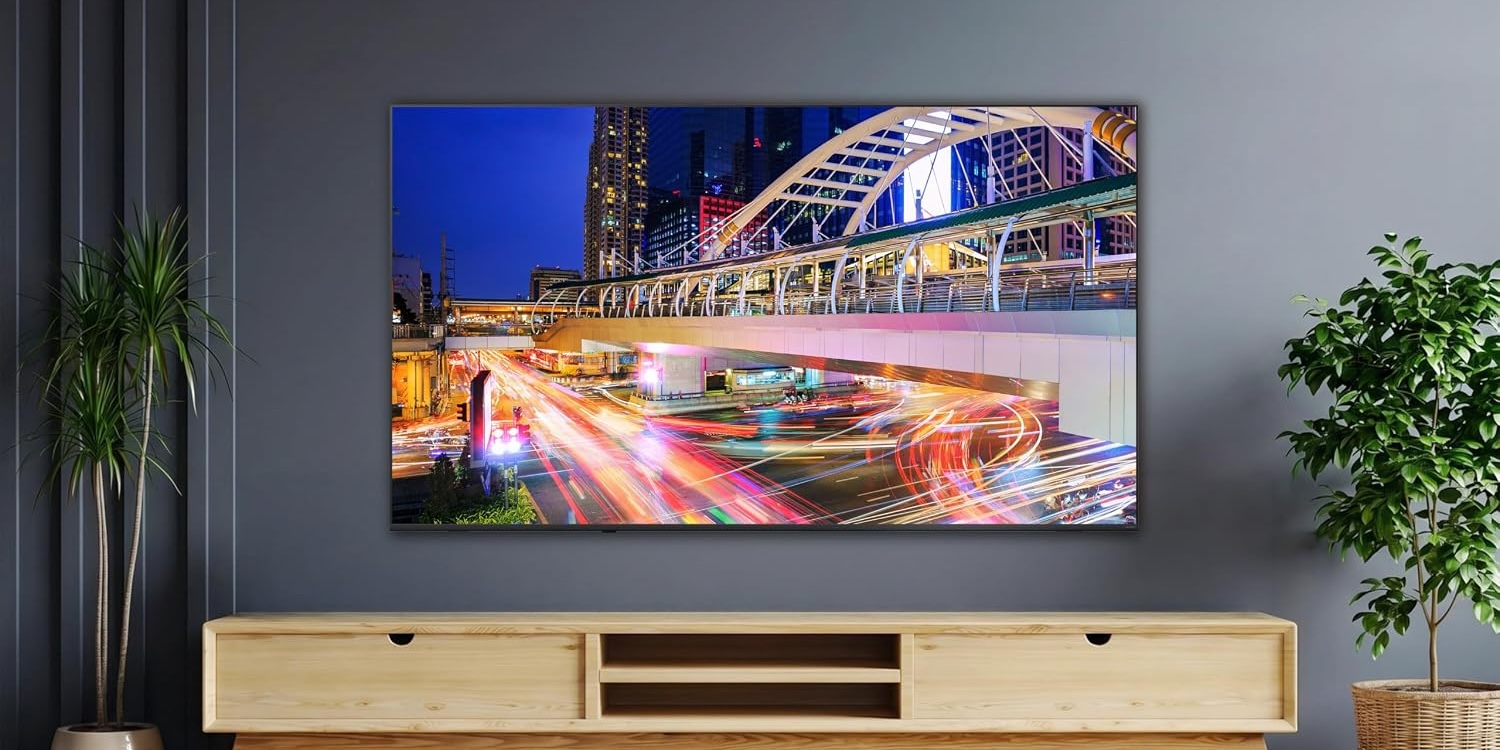 A tv on a shelf