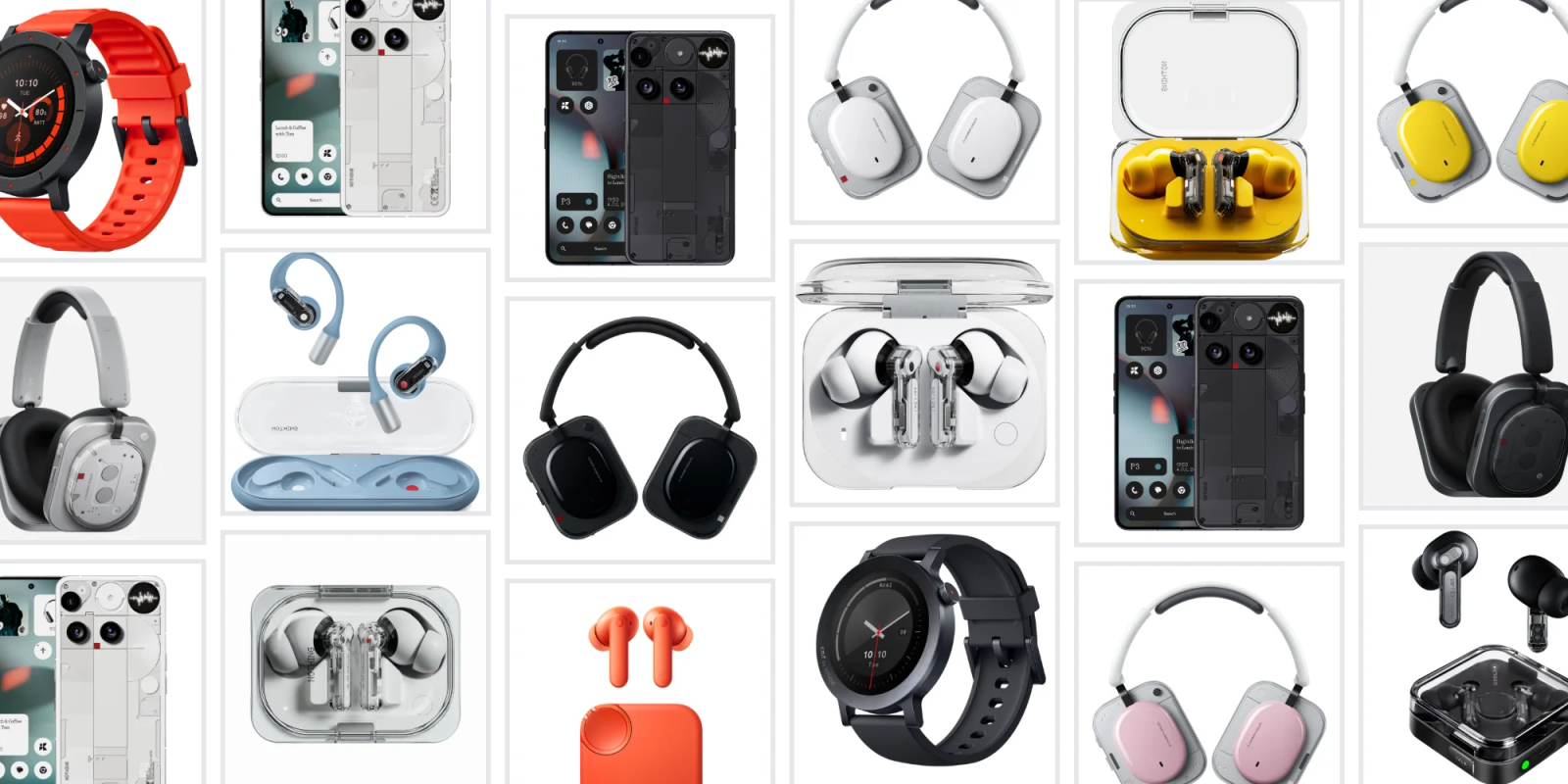 A collage of different electronic devices