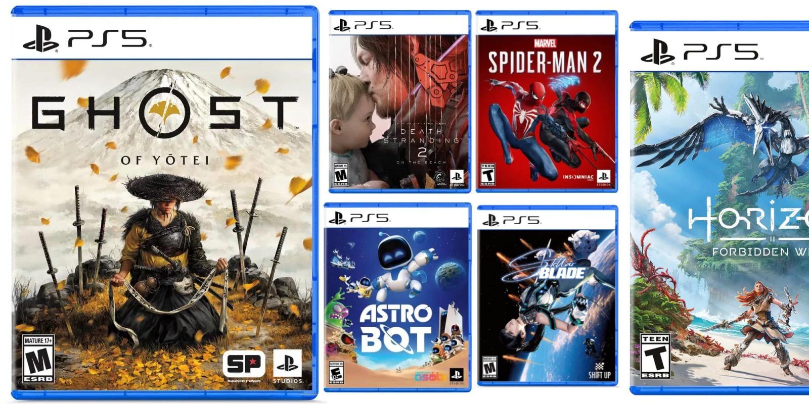 A group of video game cases