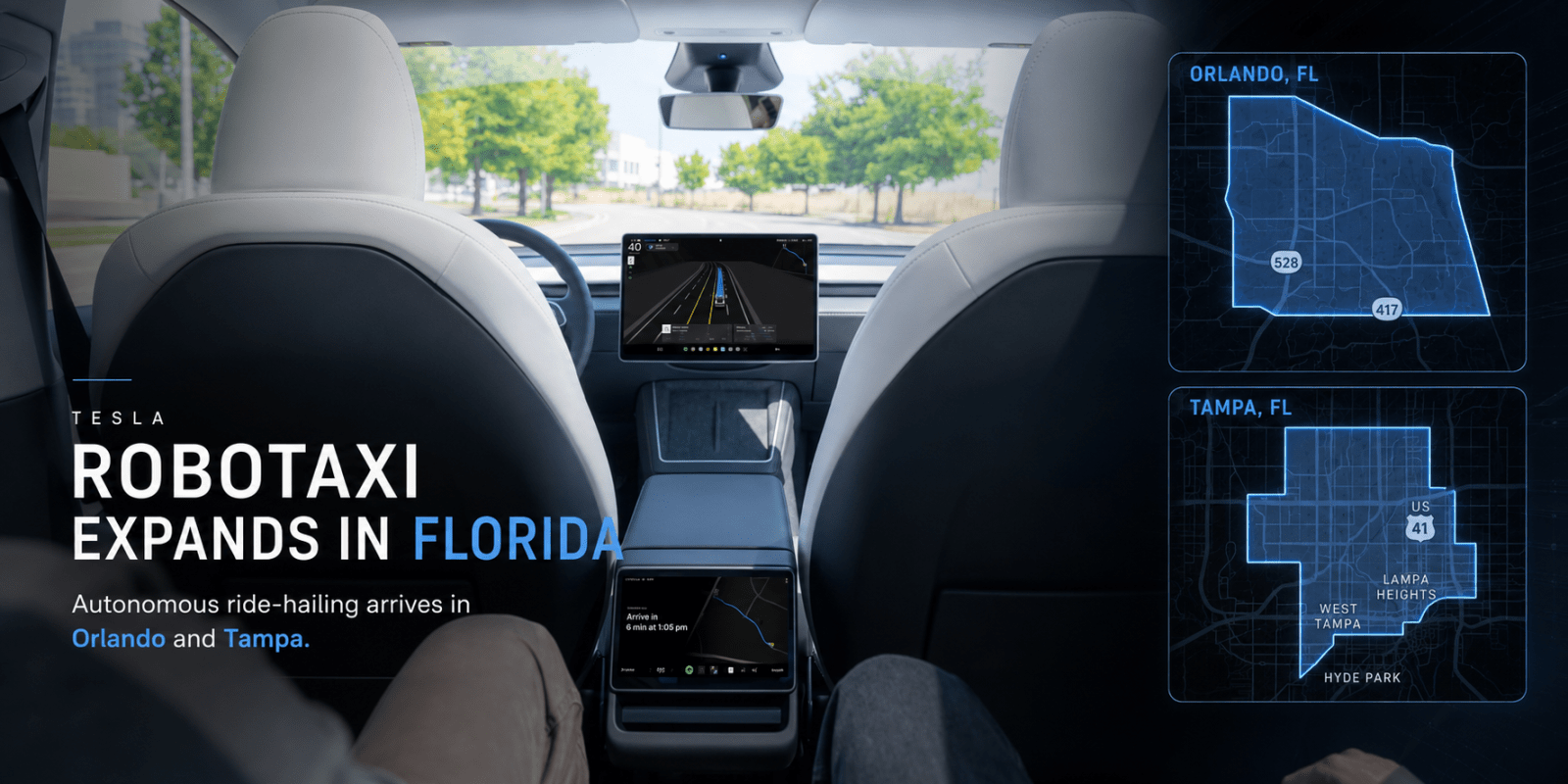 Tesla Robotaxi Orlando Tampa expansion