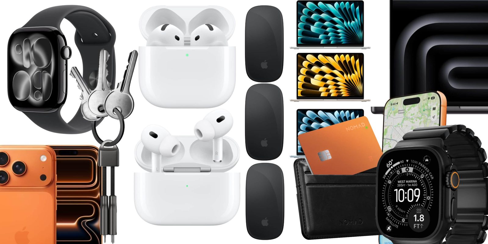 A group of objects with a laptop and a credit card