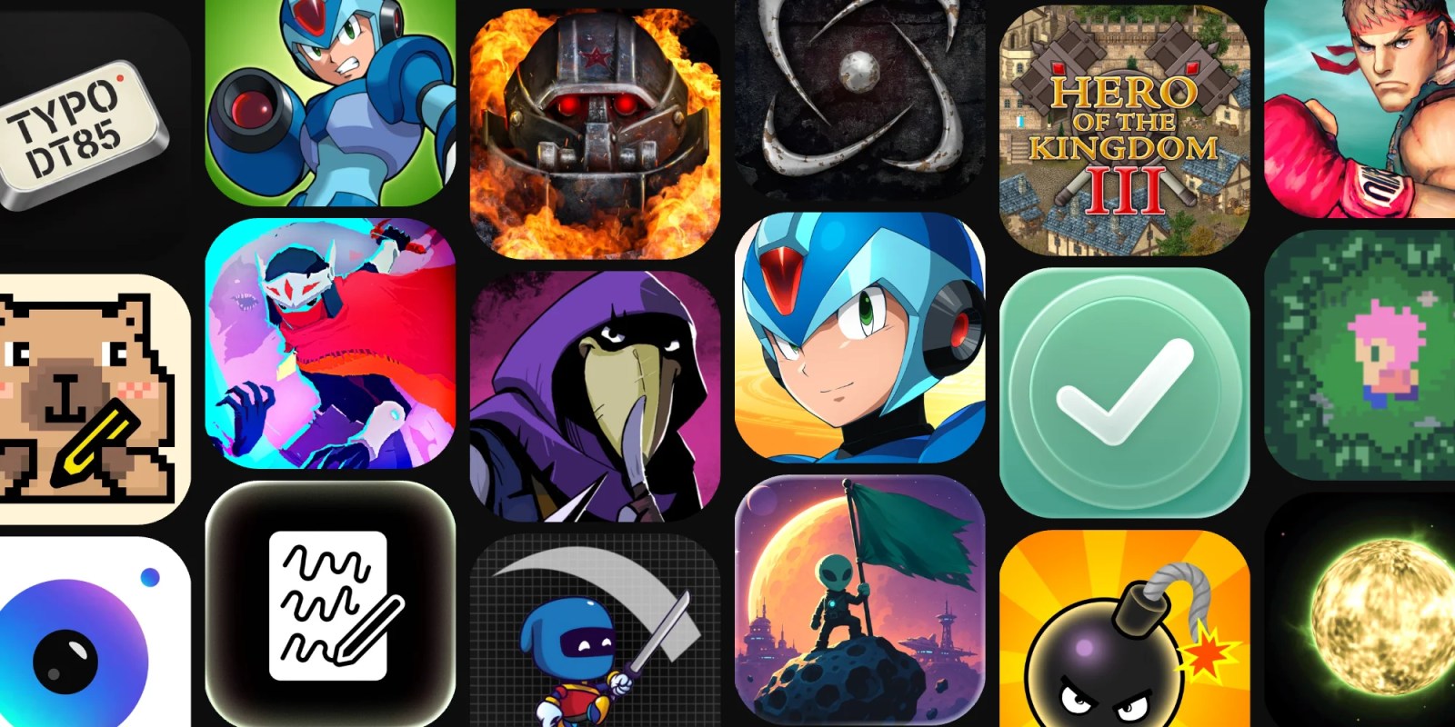A collage of a game
