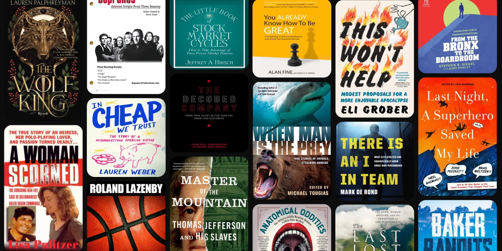 A collage of books