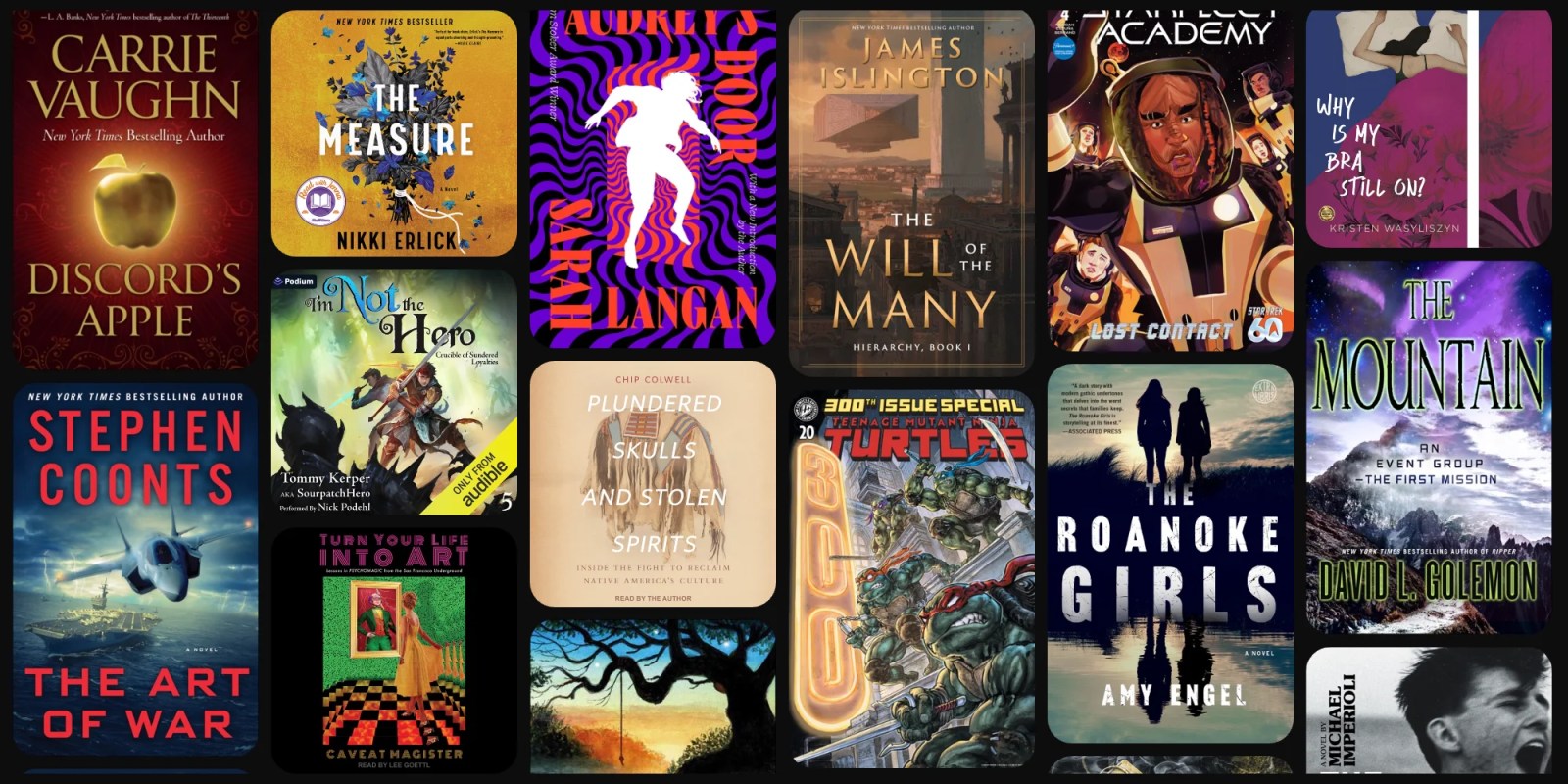 A collage of books