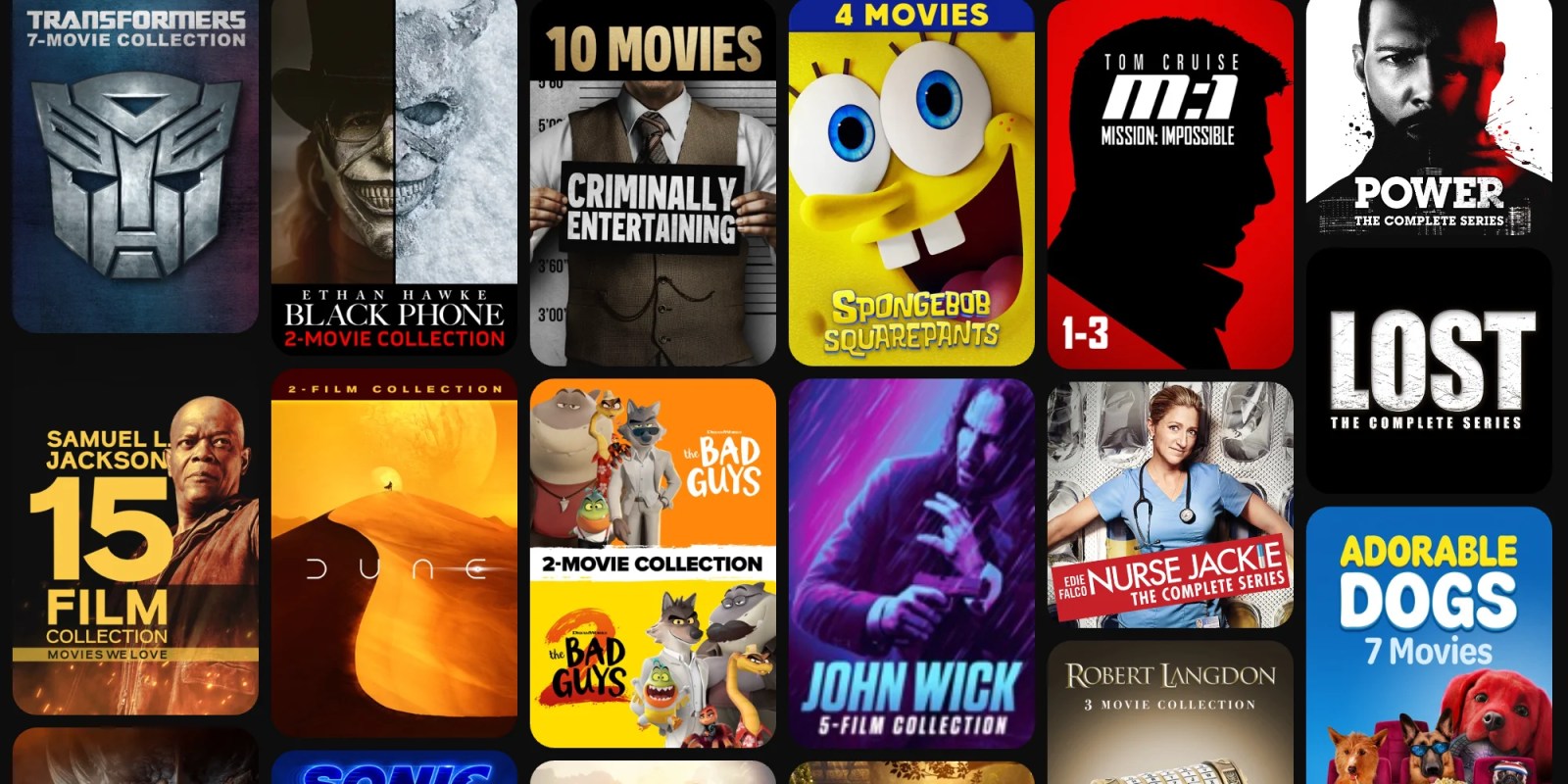 A collage of movies