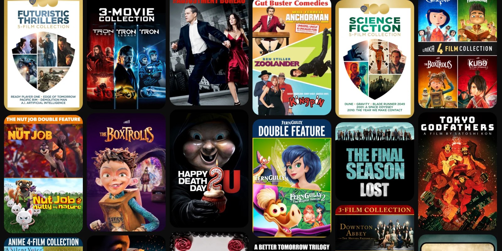 A collage of movies