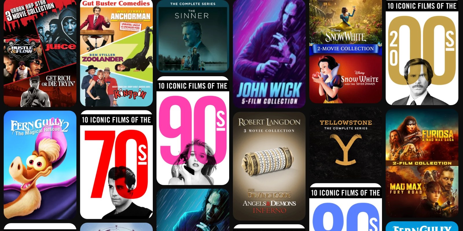 A collage of movies