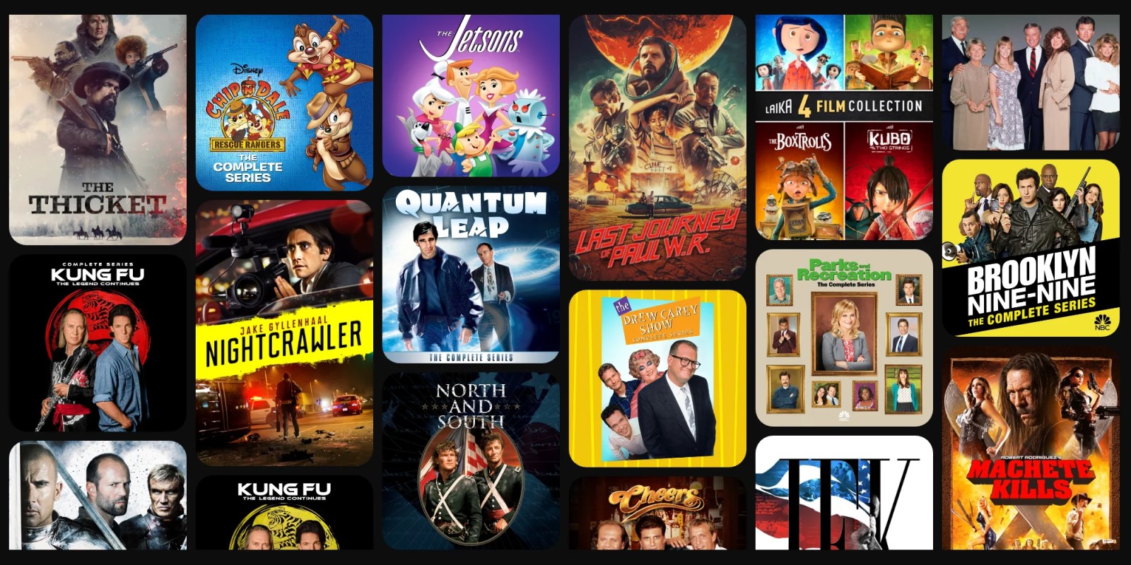 A collage of movies