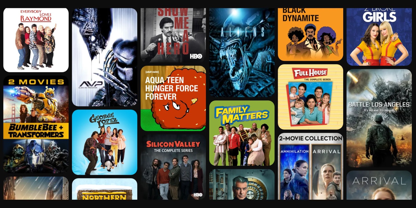 A collage of movies