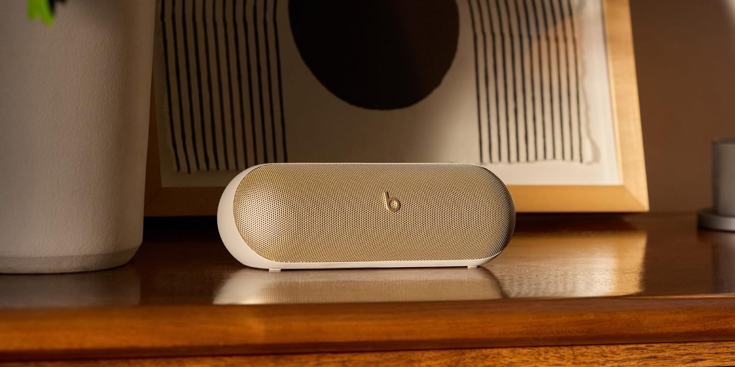 A speaker on a table