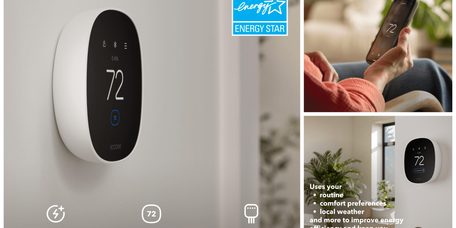 A collage of images of a smart home