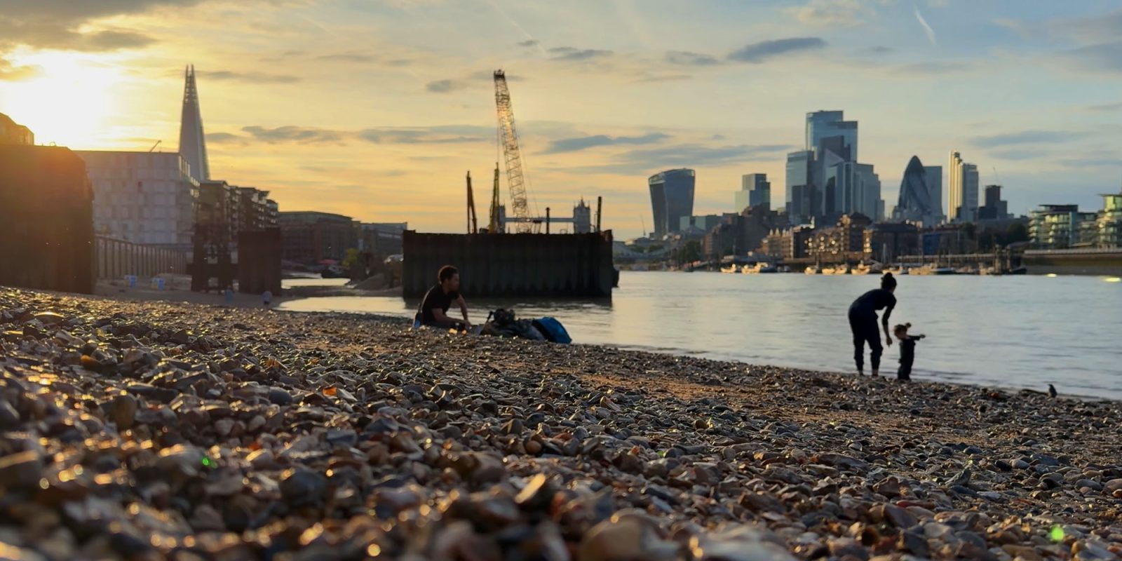 London sunset by the Thames shot on iPhone