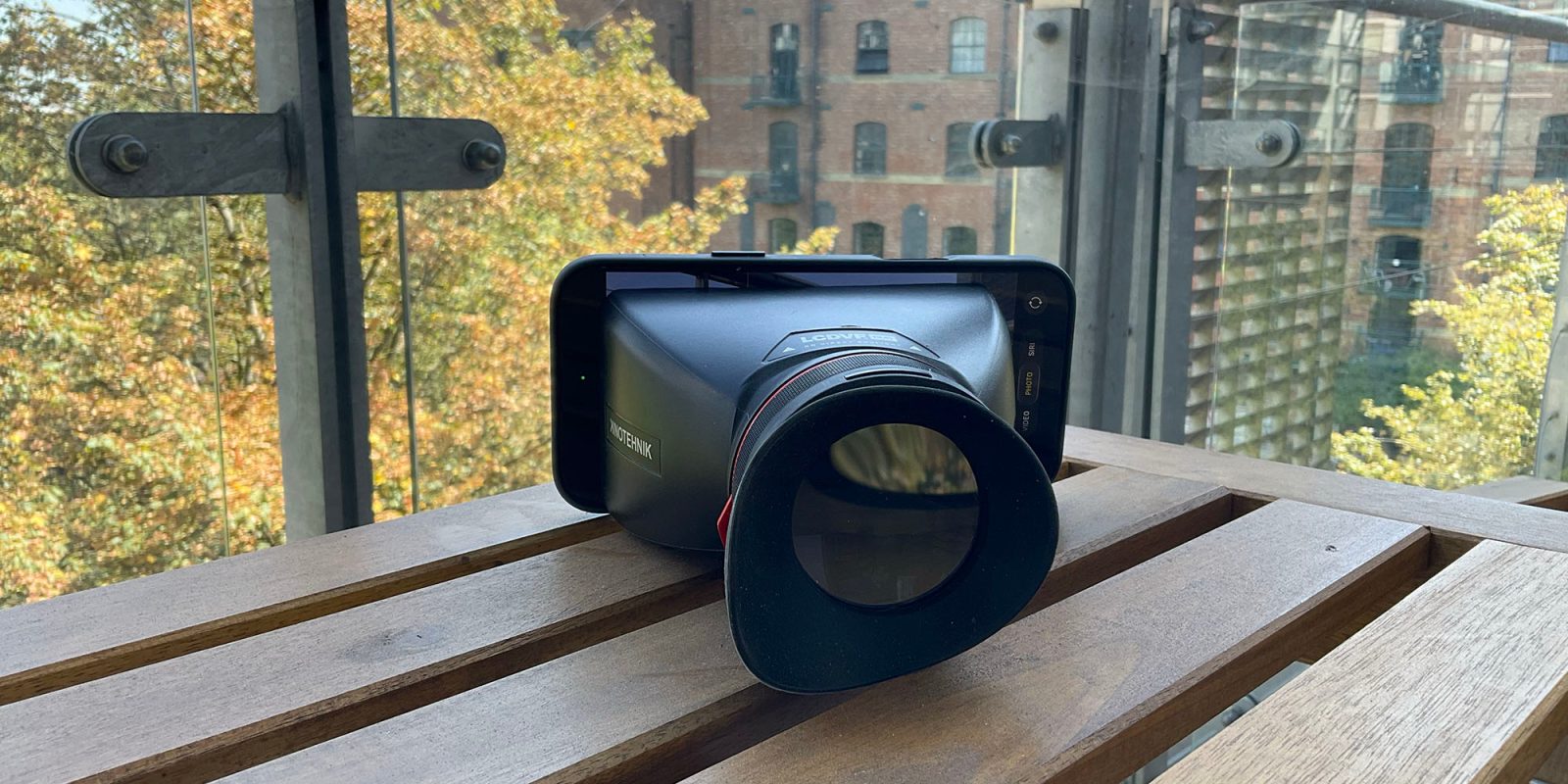 My DIY iPhone camera mod looks absurd but is great to use | An optical viewfinder and magnifier attached to my iPhone 16 Pro Max