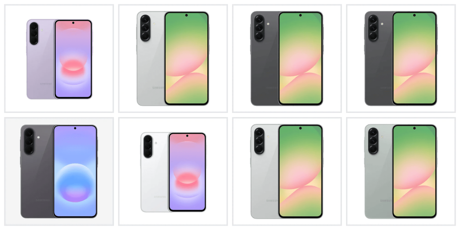 A group of cell phones