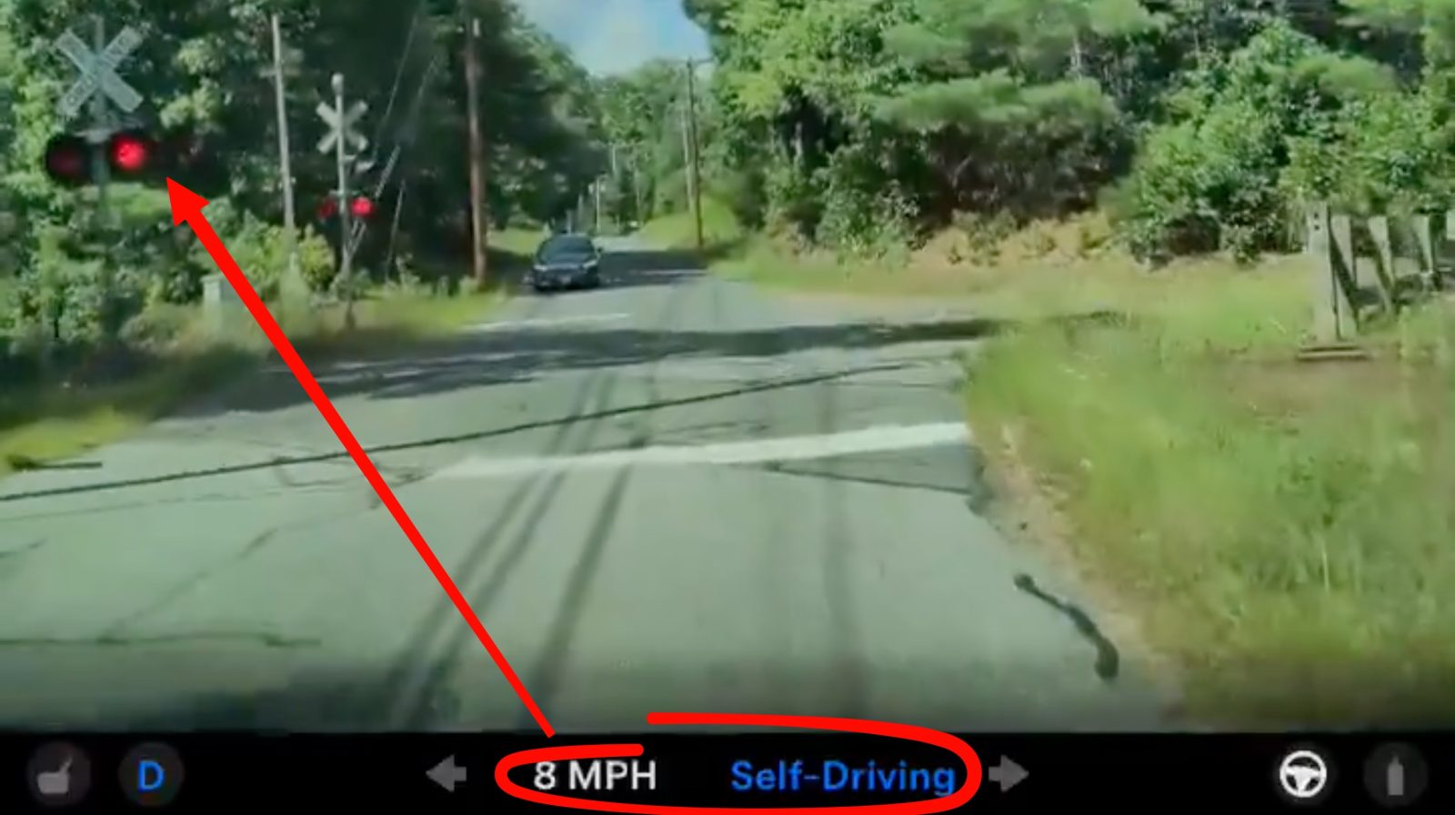 Tesla FSD dont stop for trains