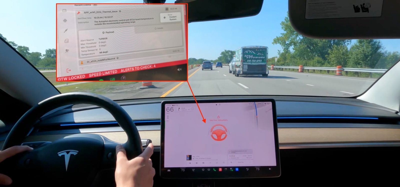 Tesla HW3 overheat fsd v14 lite.