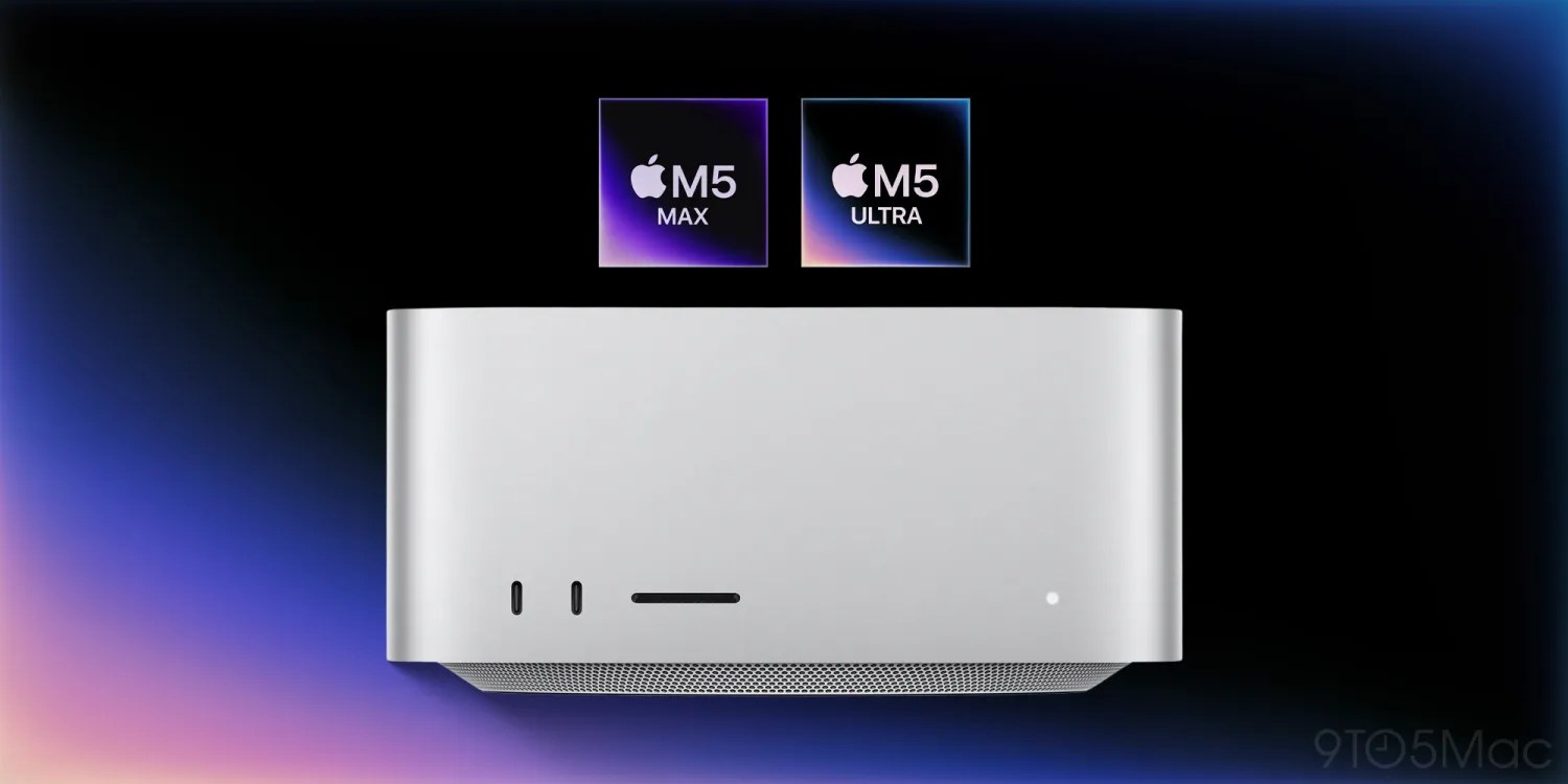Unusual timing of Mac mini and Mac Studio updates all about AI, claims report | Image shows the new Mac Studio with M5 Max and M5 Ultra chips