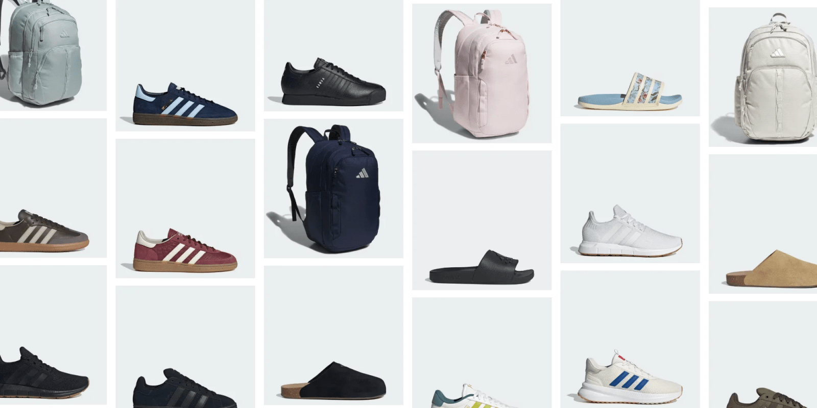 A collage of different shoes