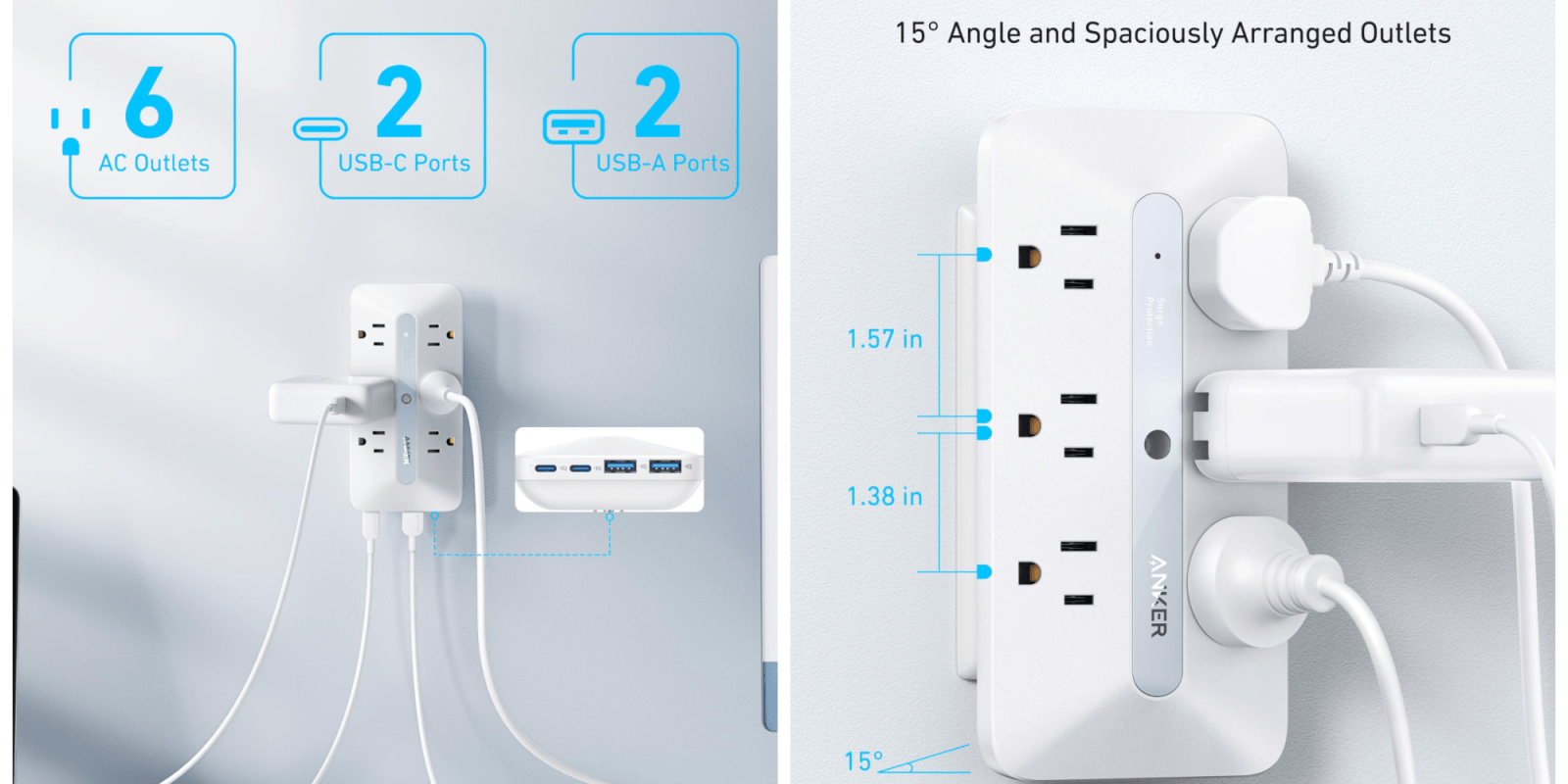 A close up of a power outlet