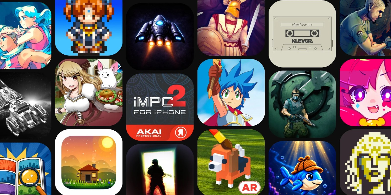 A collage of video game icons
