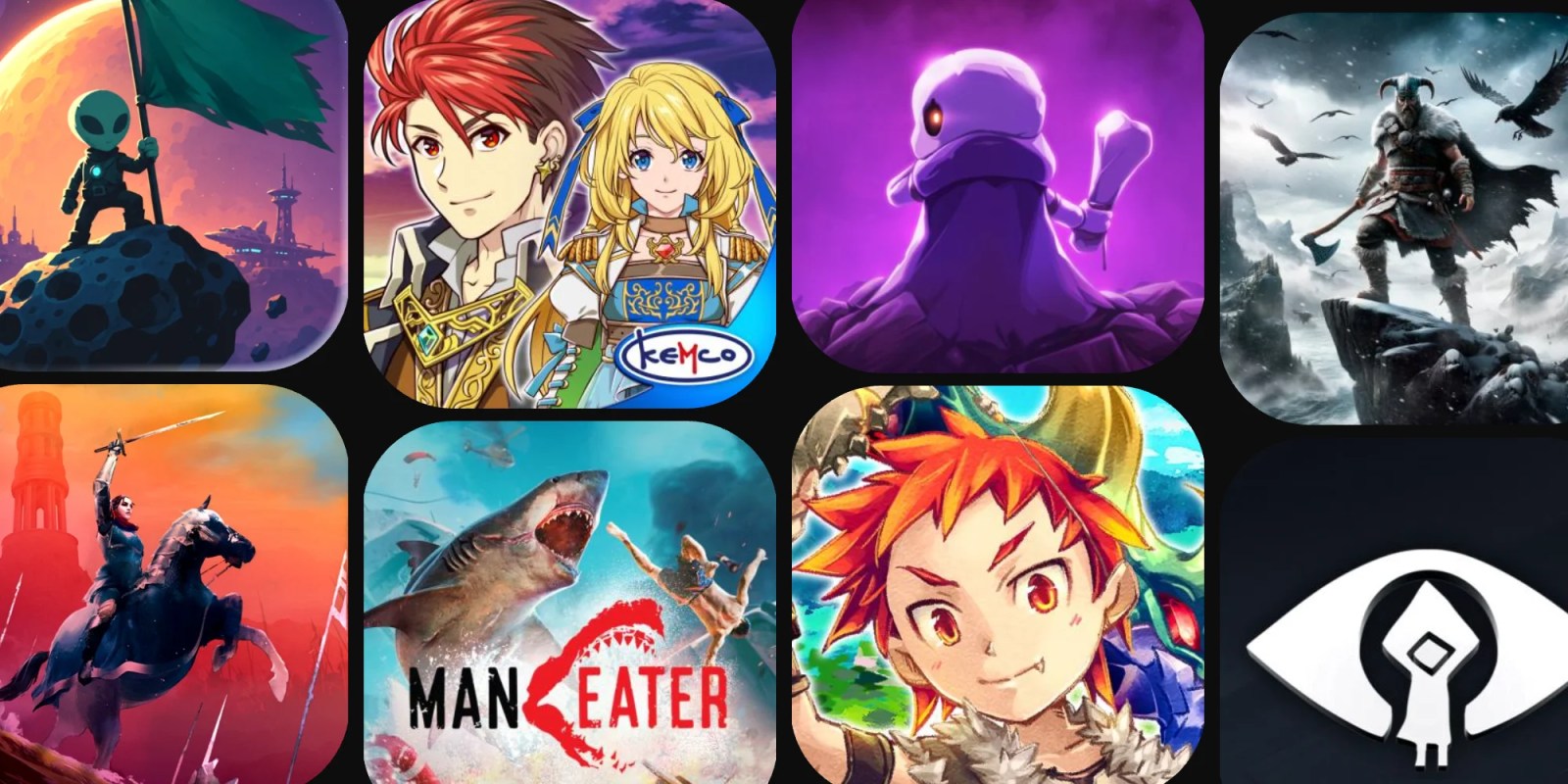 A collage of images of characters