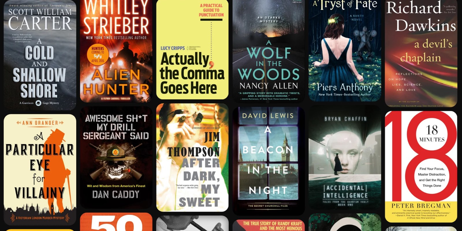 A group of books on a shelf