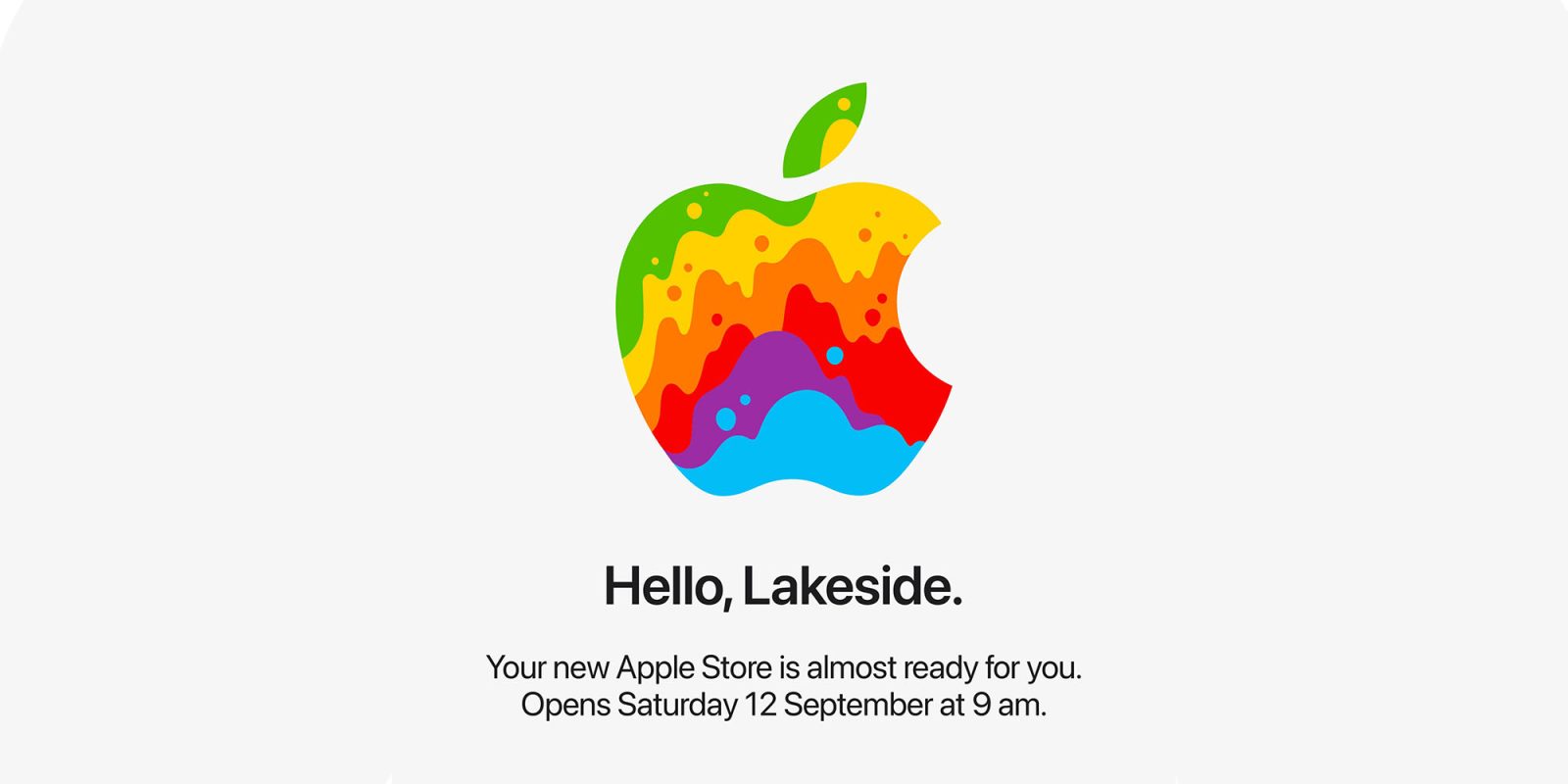 Apple Lakeside store reopens on Saturday with new design using sustainable materials | Promotional graphic shown