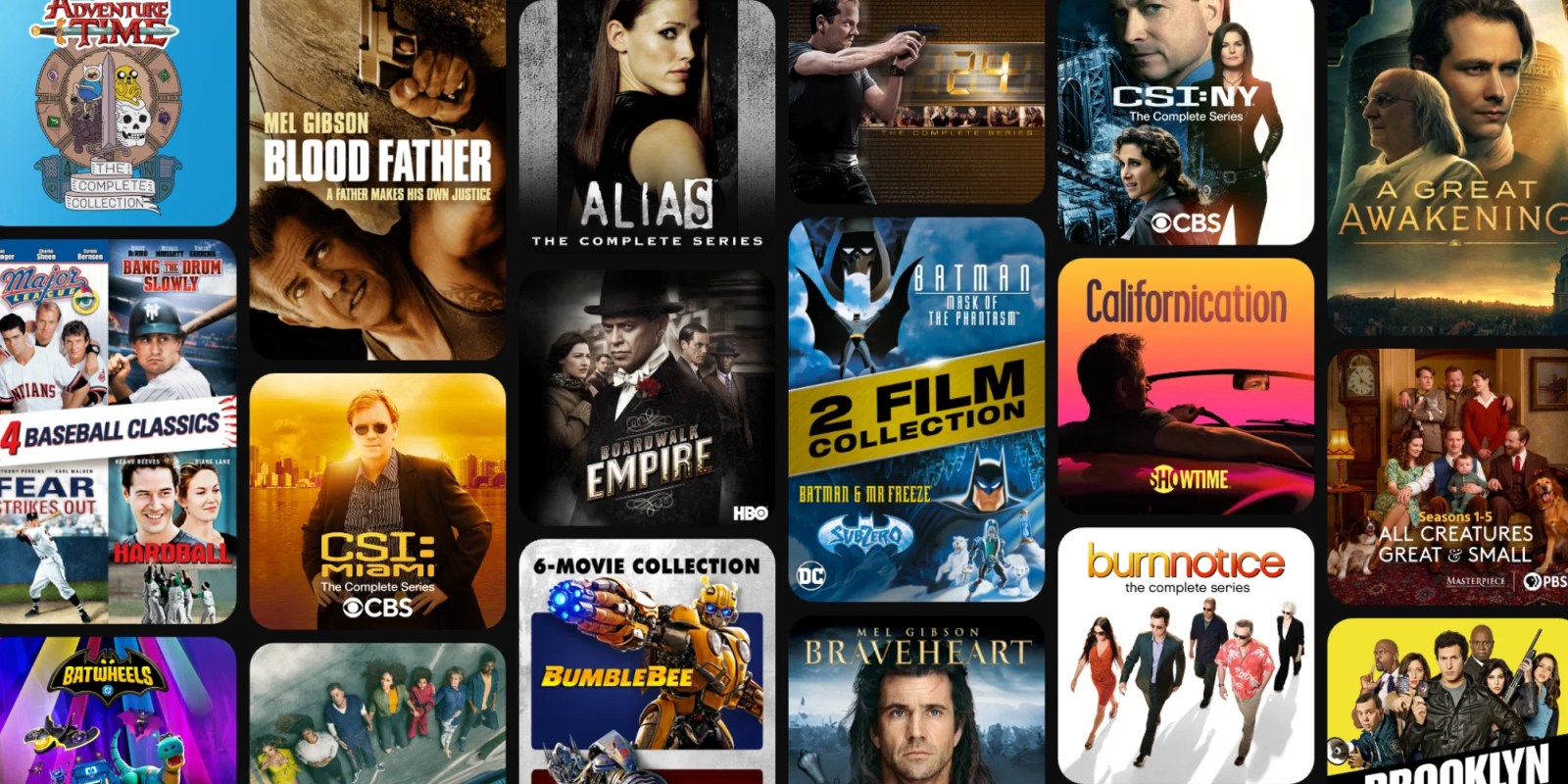 A collage of movies