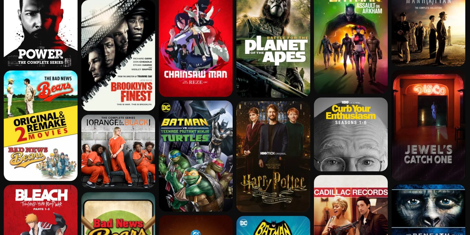 A collage of movies