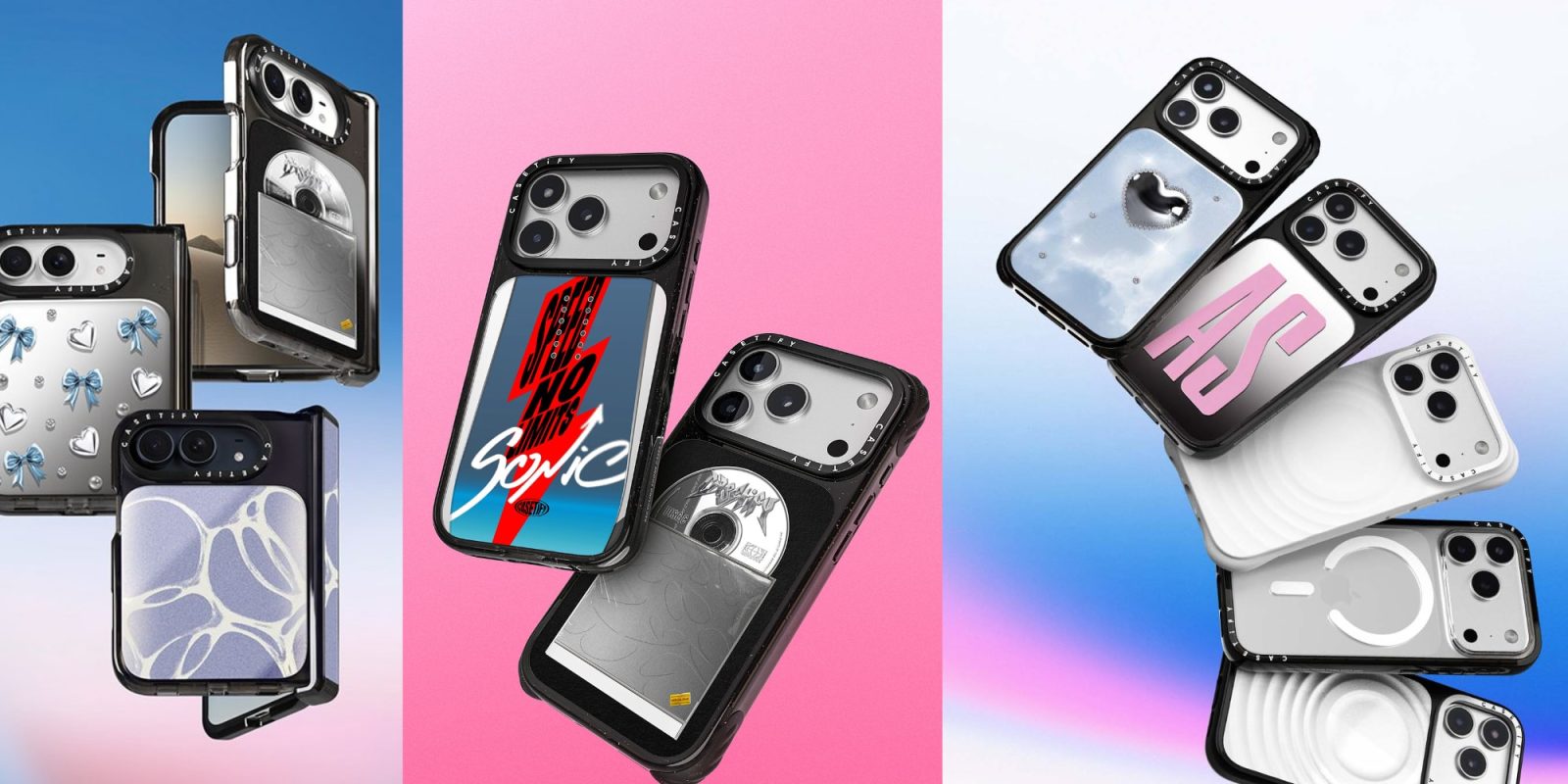 A collage of cell phones